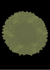 Floral Trellis Lace Doily 9" Round Fern